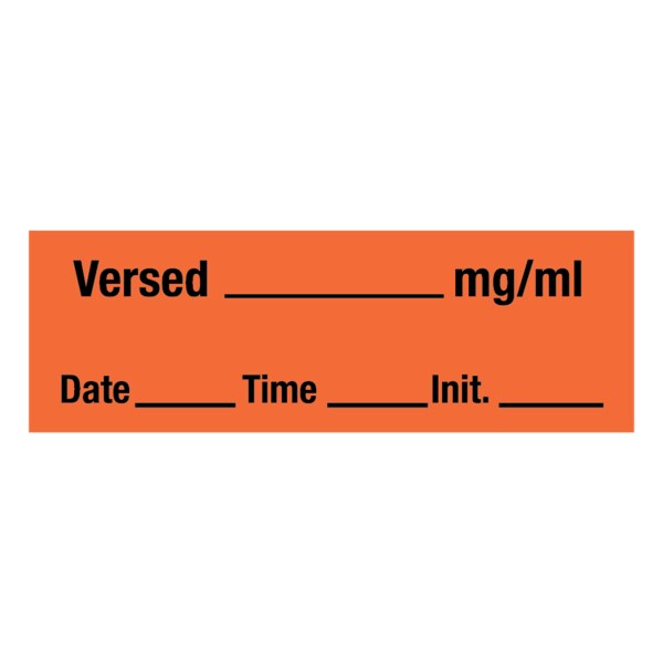 Versed_mg/ml DTI 1/2 x 500 Orange w/Black